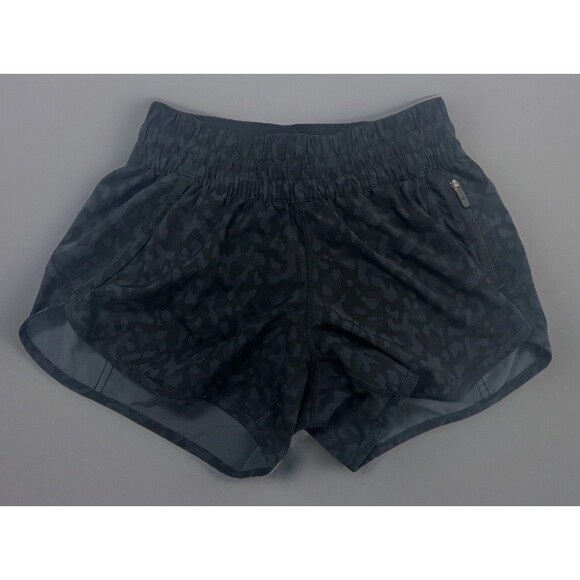 Lululemon Tracker V 4" Formation Camo Black Shorts Multi SZ 6 Leopard Running - Picture 4 of 7